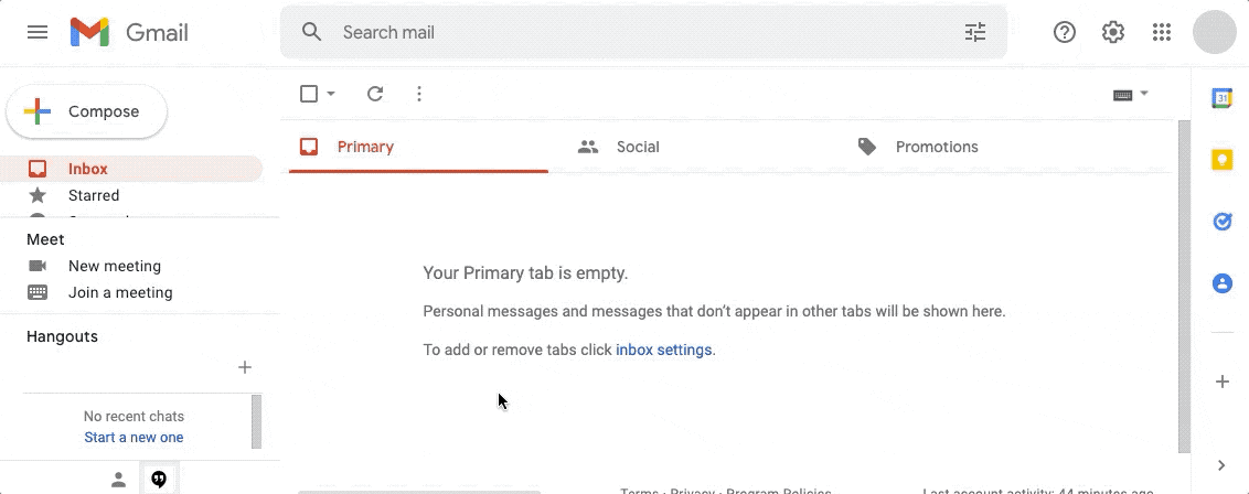Animated GIF moving an email message from Spam to Inbox